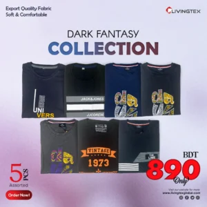 5 Pcs Assorted Dark Fantasy T-Shirts