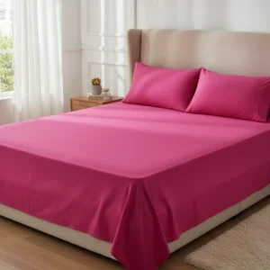 King Size Solid Color Cotton Bedsheet